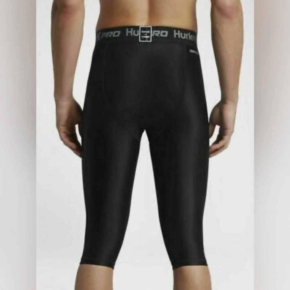 NEW Hurley Pro 23” Compression Surf Tights Shorts Black 50+ UPF JJF